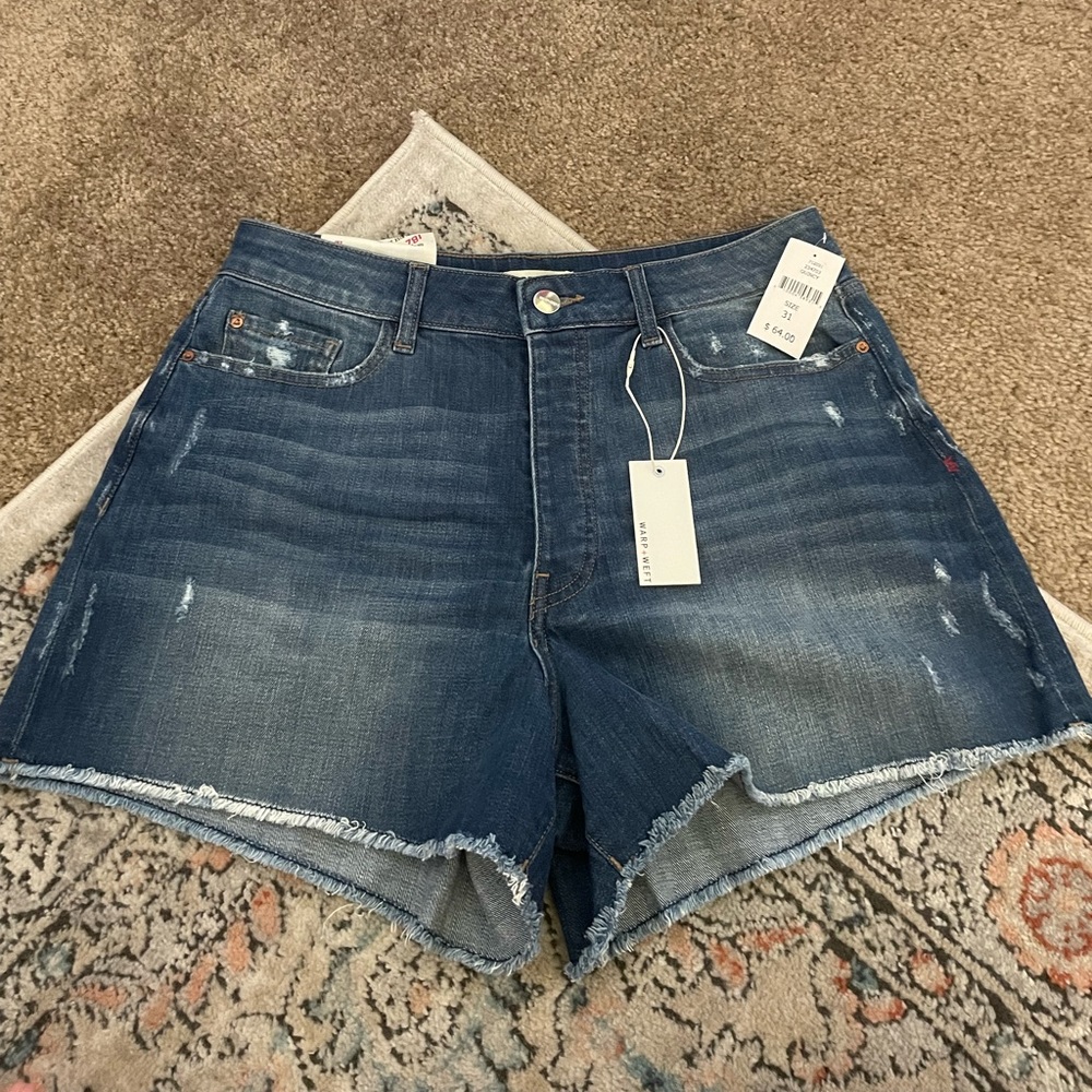 Warp and weft high rise shorts 31 nwt
